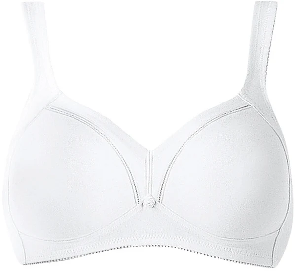 Triumph Cotton Shaper Damen Miederwaren BH kurz Mittelträger ohne Bügel weiß