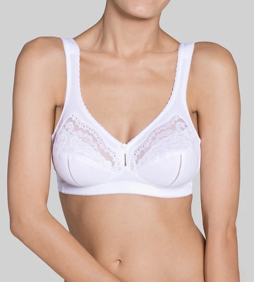 Triumph Allegra Damen Miederwaren BH kurz Mittelträger ohne Bügel weiß