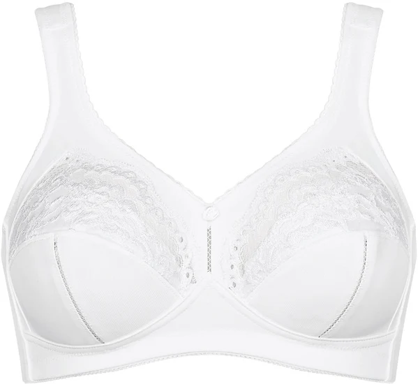 Triumph Allegra Damen Miederwaren BH kurz Mittelträger ohne Bügel weiß