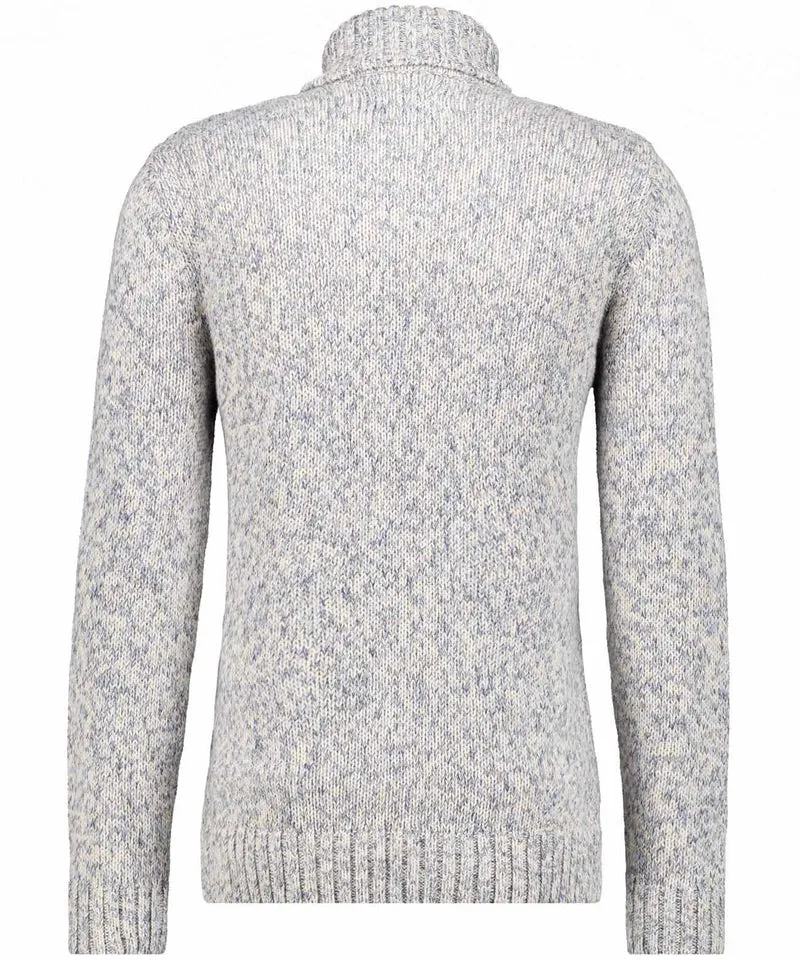 Strickpullover mit Rollkragen und Zopfmuster