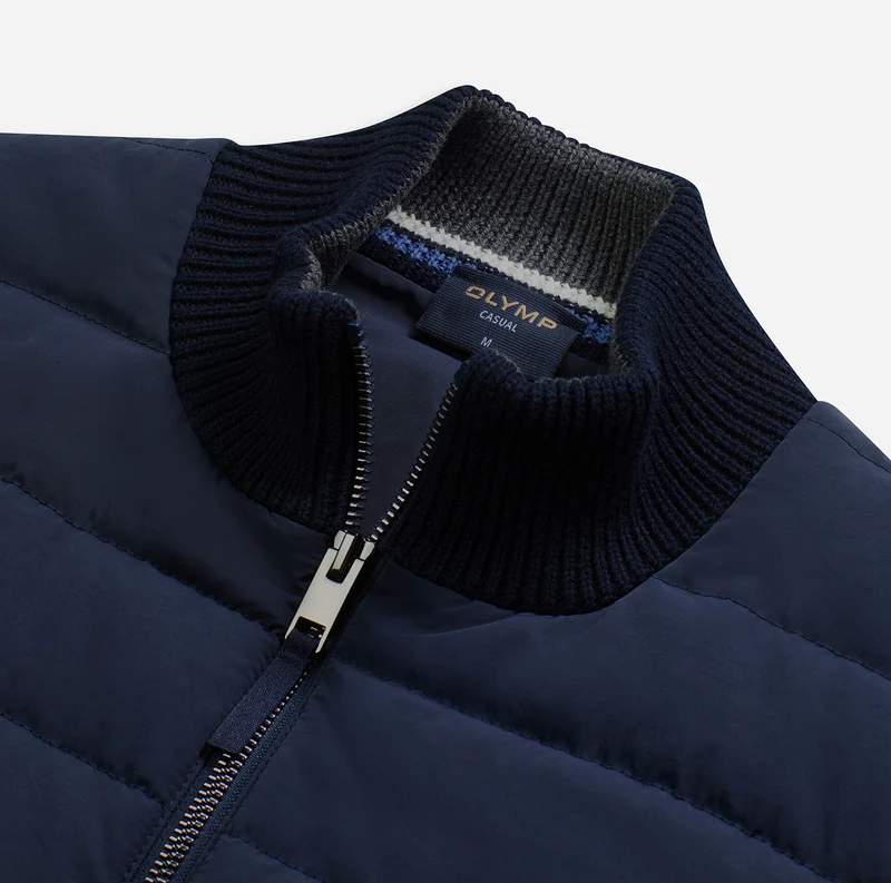 Hybrid Zip Jacke Nylon + Strick