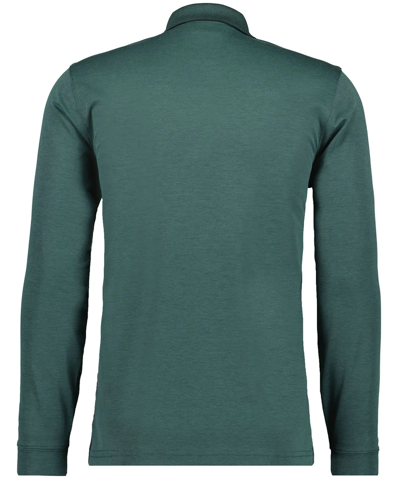 Softknit-Poloshirt Langarm mit Zip
