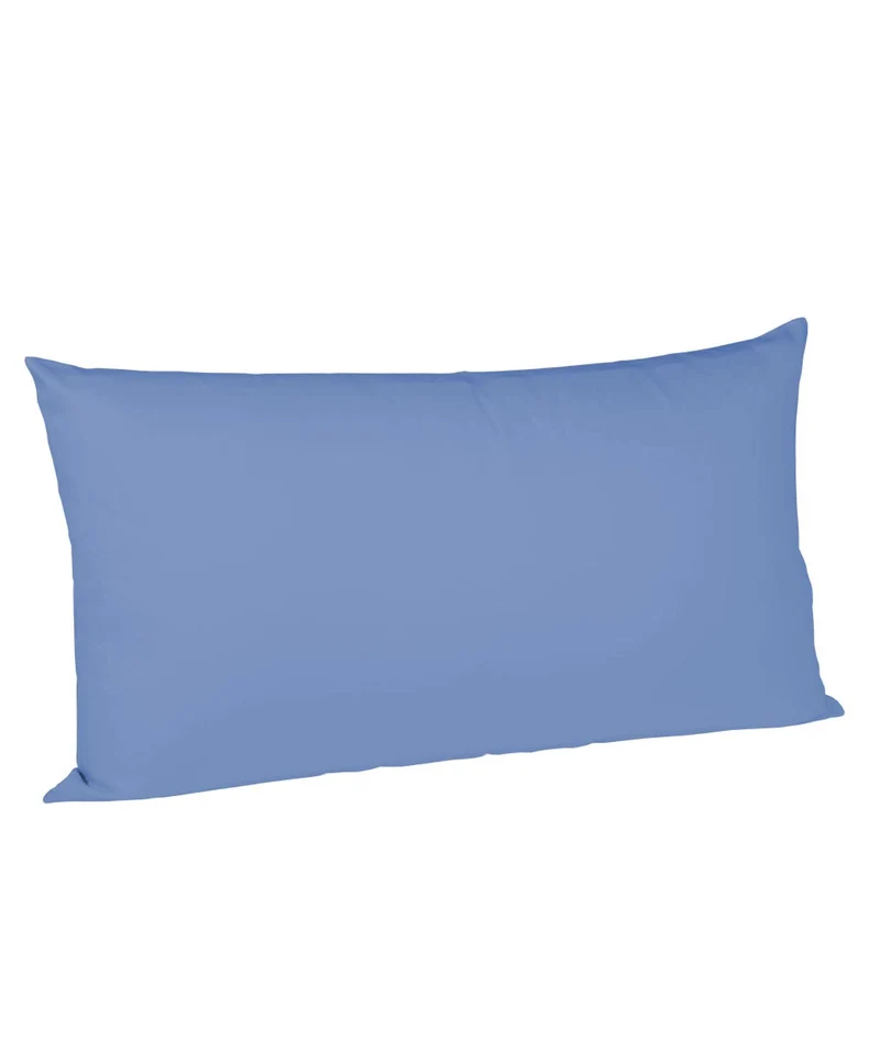 S-009100 | colours | fleuresse | Kissenbezug aus Mako Satin in Blau | 6031 MITTELBLAU | 100% Baumwolle | 4043202097818