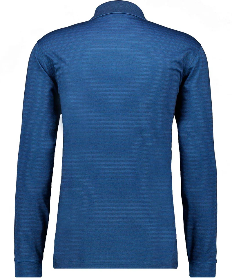 Fineliner-Poloshirt mit Reissverschluss, Langarm