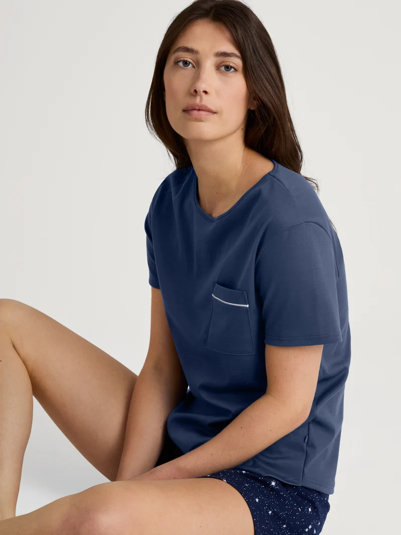 DAMEN Pyjama kurz, peacoat blue