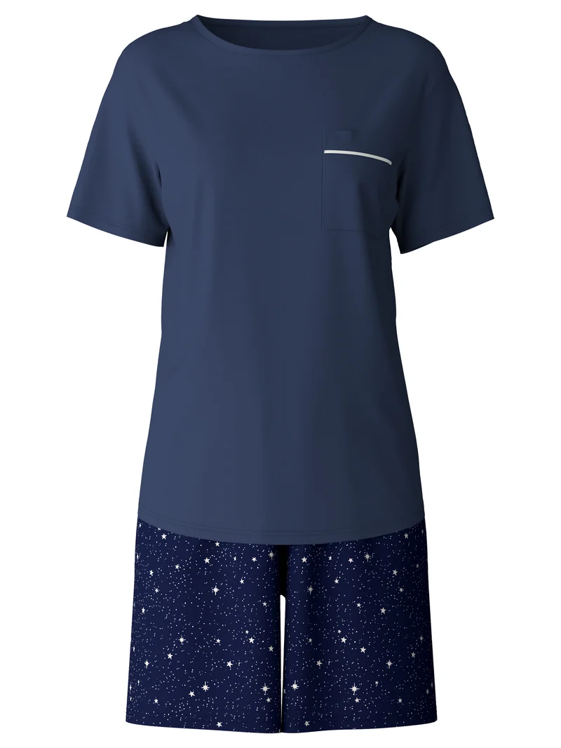 DAMEN Pyjama kurz, peacoat blue