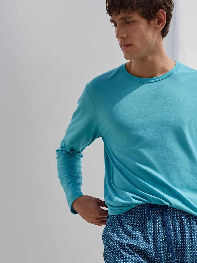 HERREN Shirt langarm, bright blue