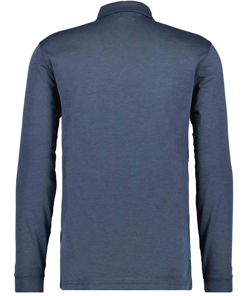 Softknit-Poloshirt Langarm mit Zip