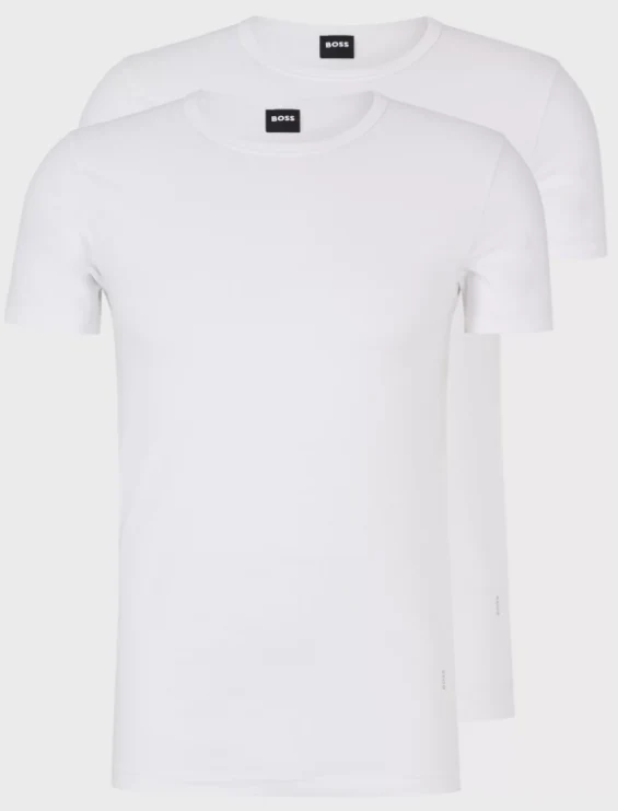 Zweier-Pack T-Shirts aus Stretch-Baumwolle mit Logo