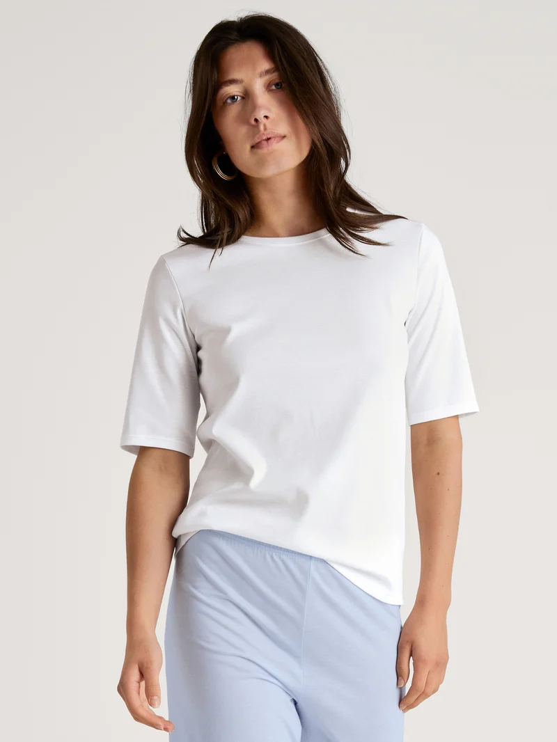 DAMEN Shirt kurzarm, star white