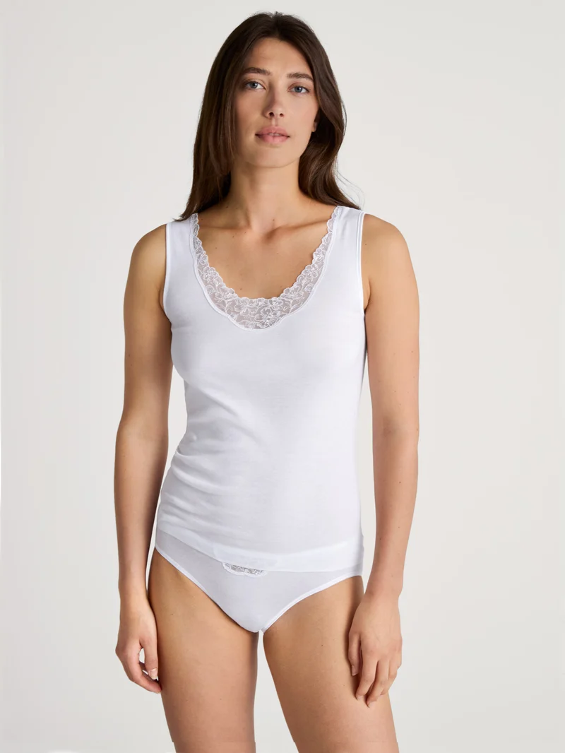 DAMEN Top ohne Arm, weiss