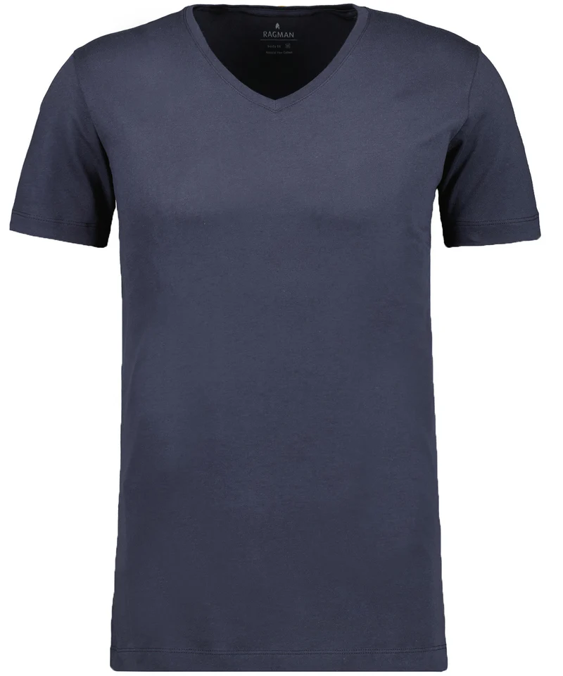 2 T-Shirt Doppelpack Bodyfit mit V-Ausschnitt