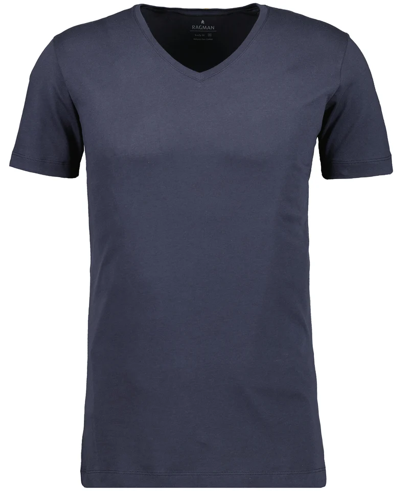 2 T-Shirt Doppelpack Bodyfit mit V-Ausschnitt