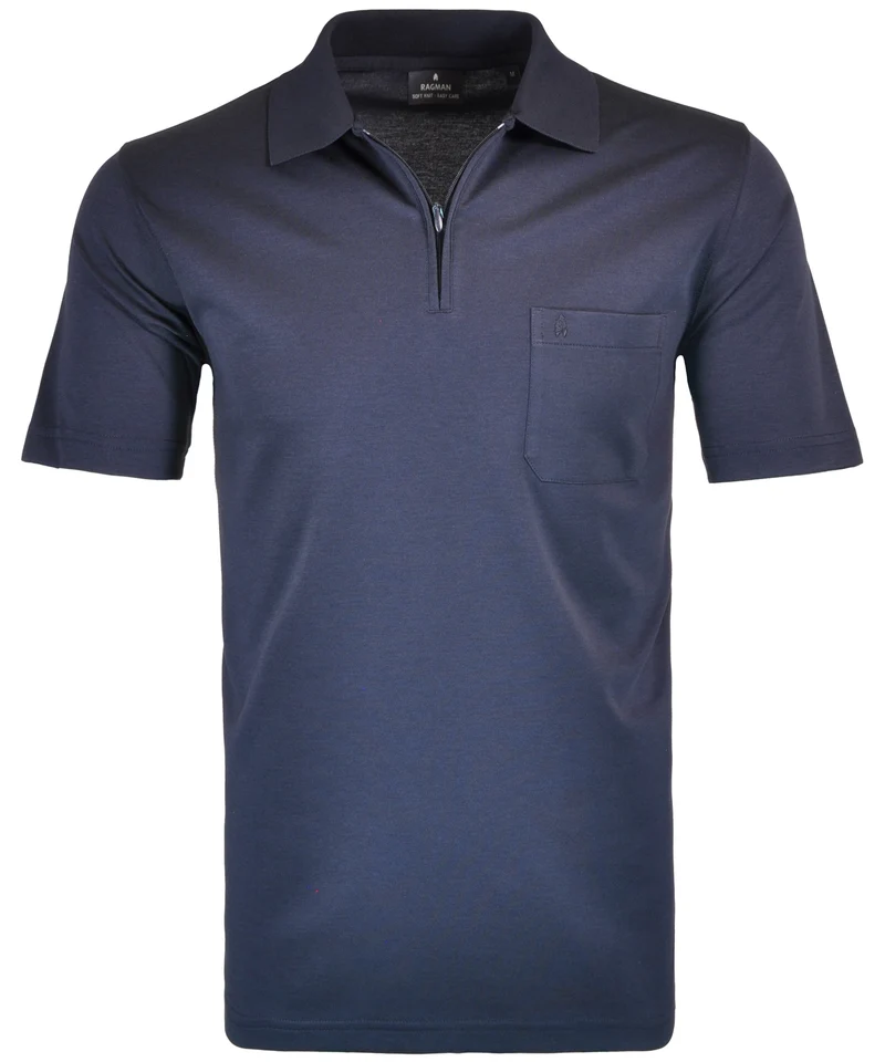 Softknit-Poloshirt mit Zip