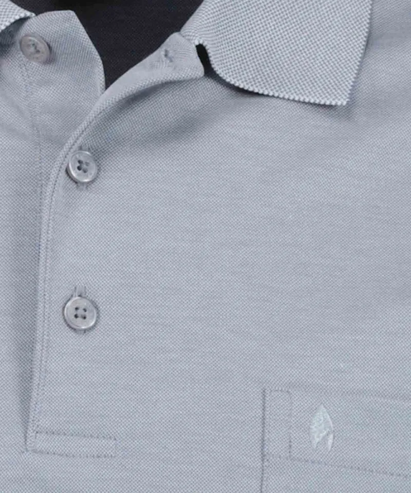 Softknit-Polo mit Brusttasche, kurzarm