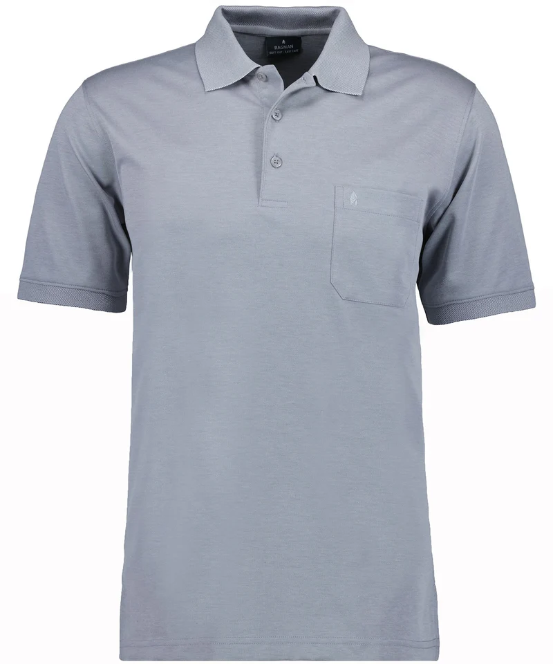 Softknit-Polo mit Brusttasche, kurzarm