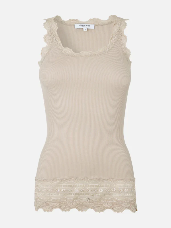Silk top w/ lace
