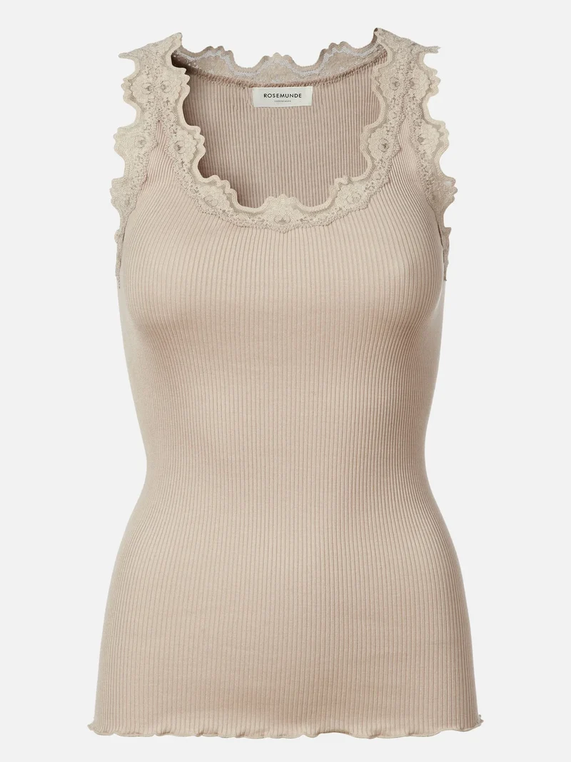 Silk top w/ lace