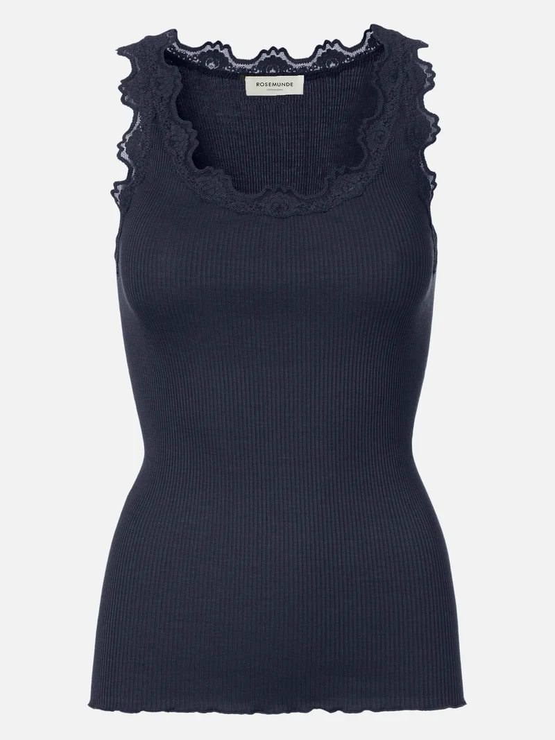Silk top w/ lace