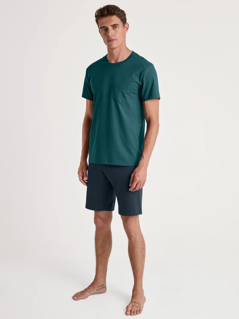 HERREN Pyjama kurz, legion blue