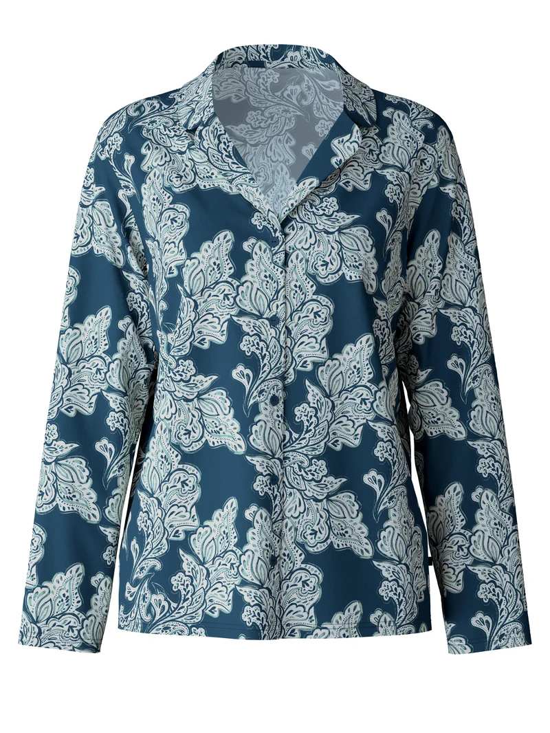 DAMEN Shirt langarm, deep dive petrol