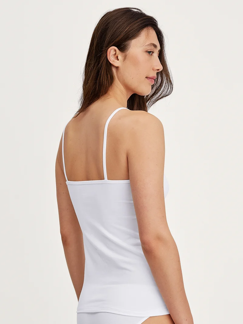 DAMEN Spaghetti-Top, weiss