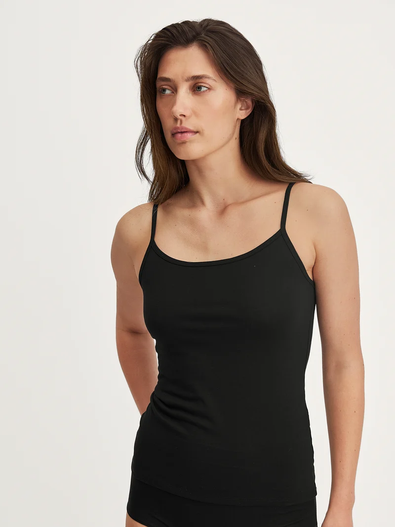 DAMEN Spaghetti-Top, schwarz