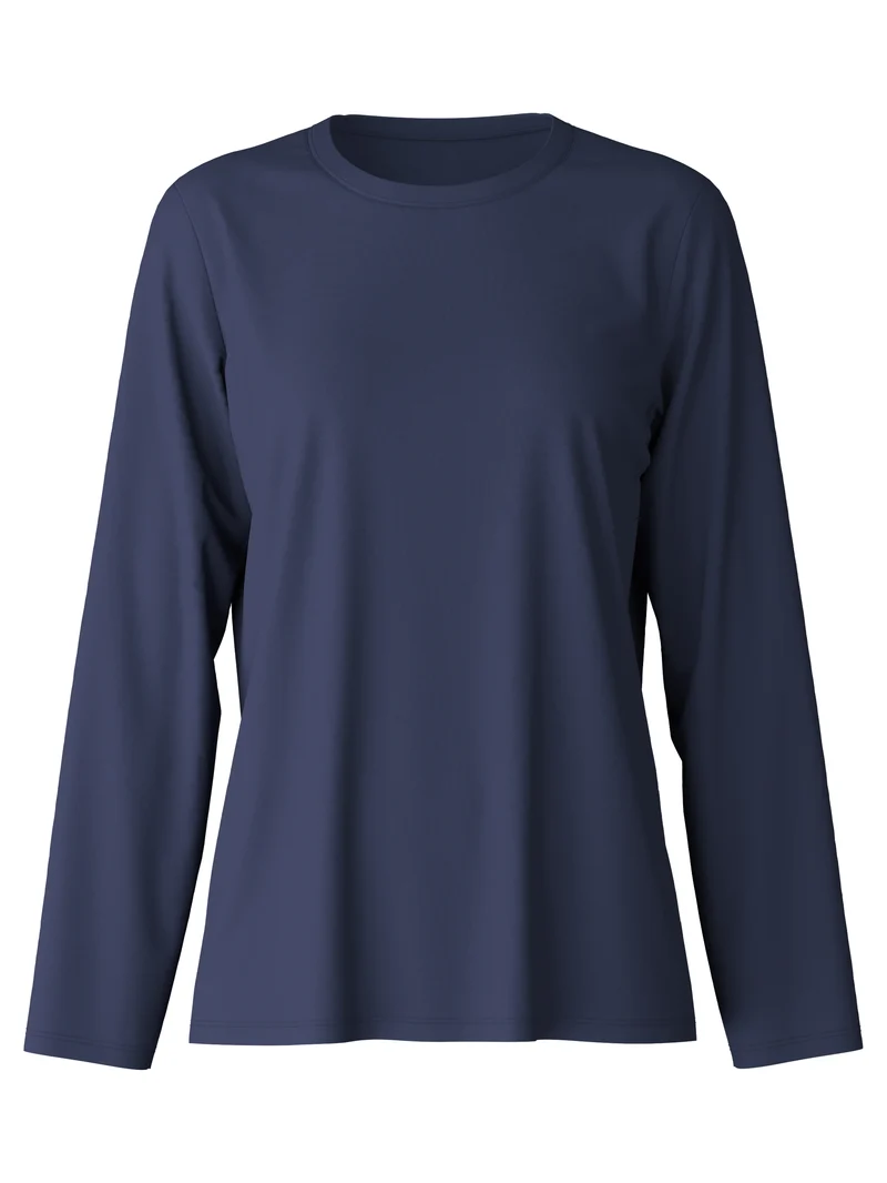 DAMEN Shirt langarm, peacoat blue