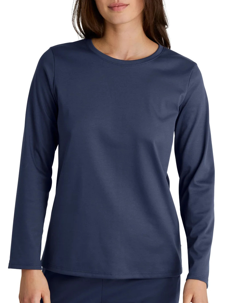 DAMEN Shirt langarm, peacoat blue