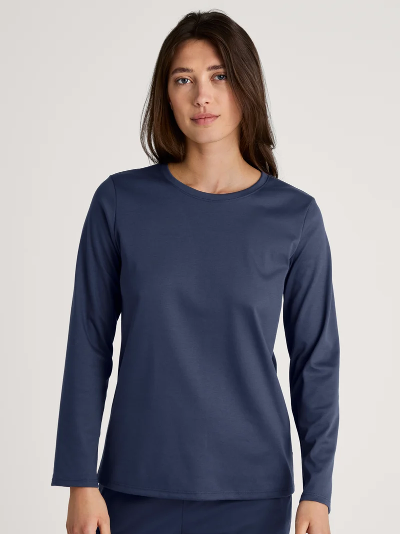 DAMEN Shirt langarm, peacoat blue