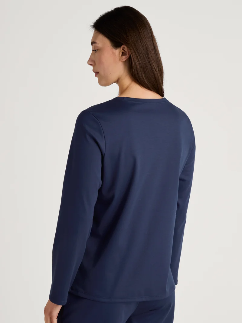 DAMEN Shirt langarm, peacoat blue