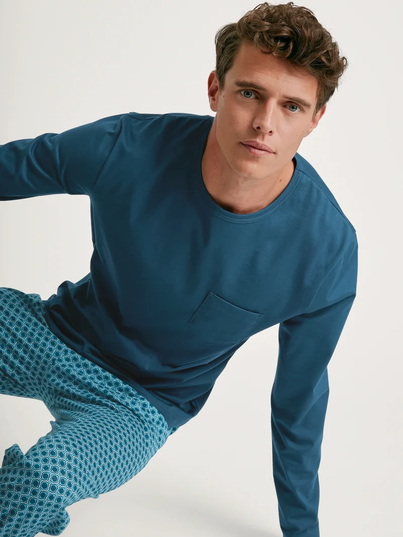 HERREN Pyjama, legion blue