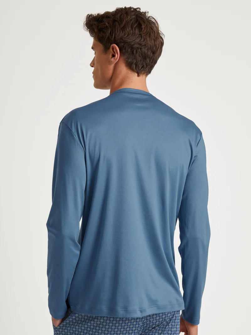 HERREN Shirt langarm, coronet blue