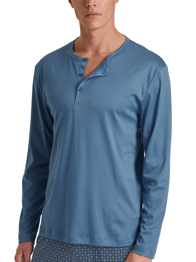 HERREN Shirt langarm, coronet blue