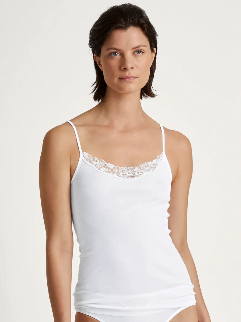 DAMEN Spaghetti-Top, weiss