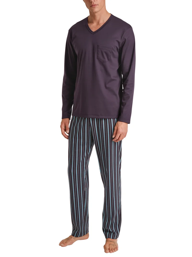 HERREN Pyjama, plum