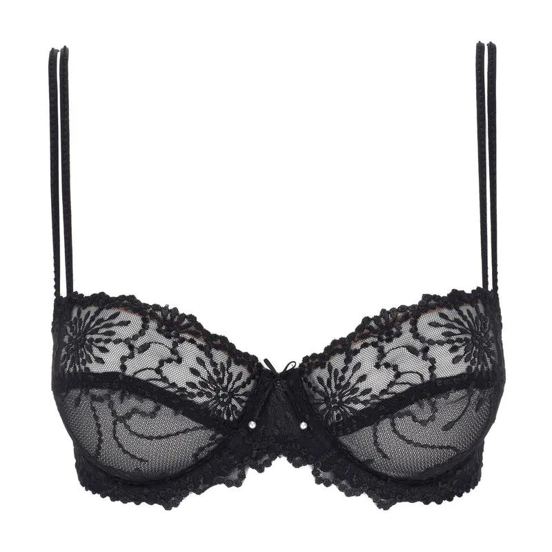 JANE schwarz Balconette-BH horizontale Naht