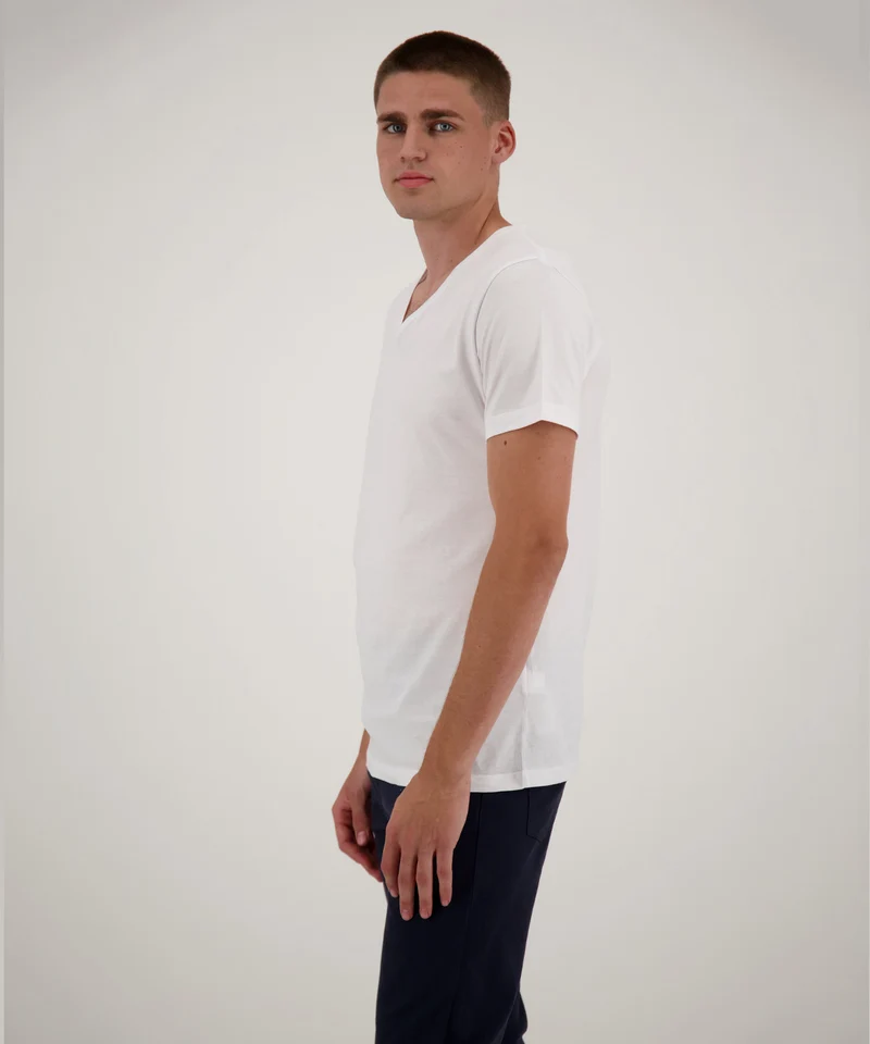 2 T-Shirt Doppelpack Bodyfit mit V-Ausschnitt
