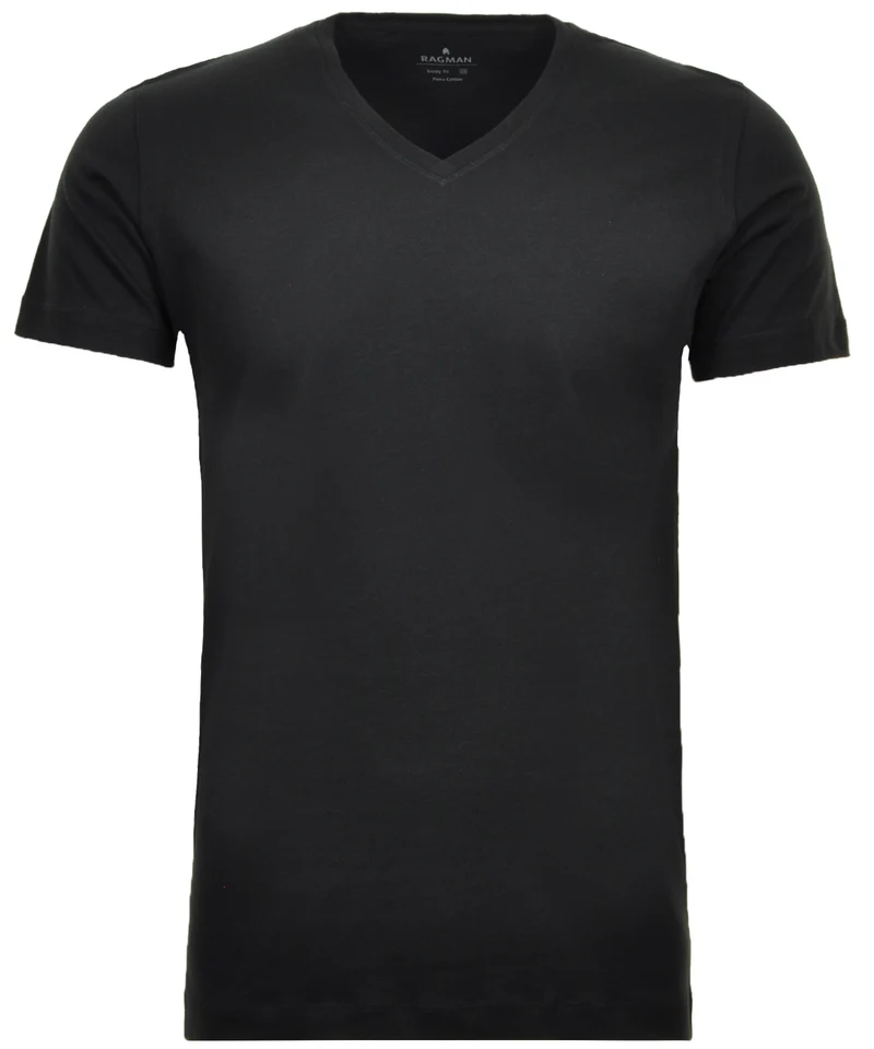 2 T-Shirt Doppelpack Bodyfit mit V-Ausschnitt