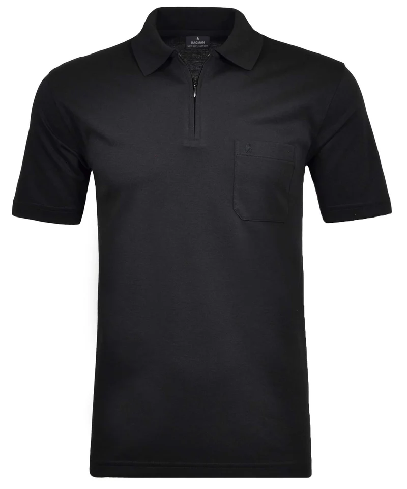 Softknit-Poloshirt mit Zip