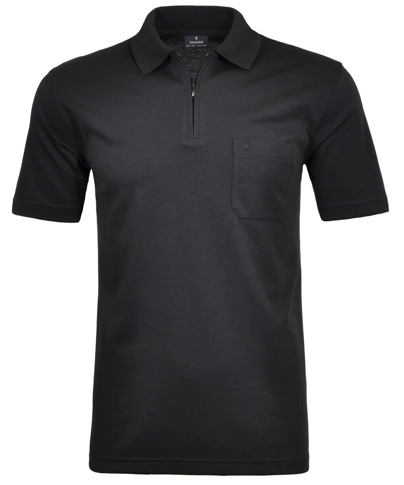 Softknit-Poloshirt mit Zip