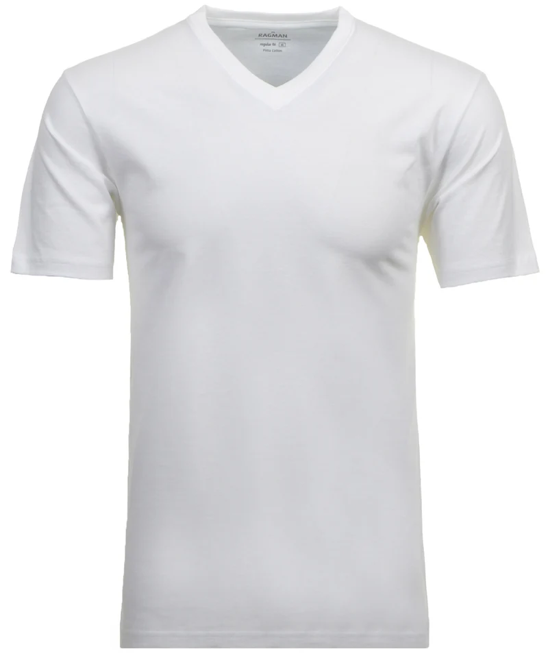 RAGMAN Doppelpack - 2 T-Shirts mit V-Ausschnitt