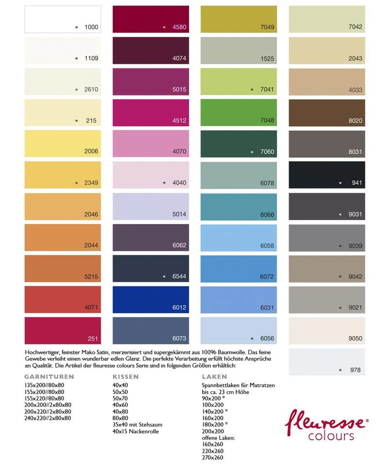 S-009100 | colours | fleuresse | Hellblauer Kissenbezug aus edlem Mako Satin | 6056 BLEU | 100% Baumwolle | 4043202097795