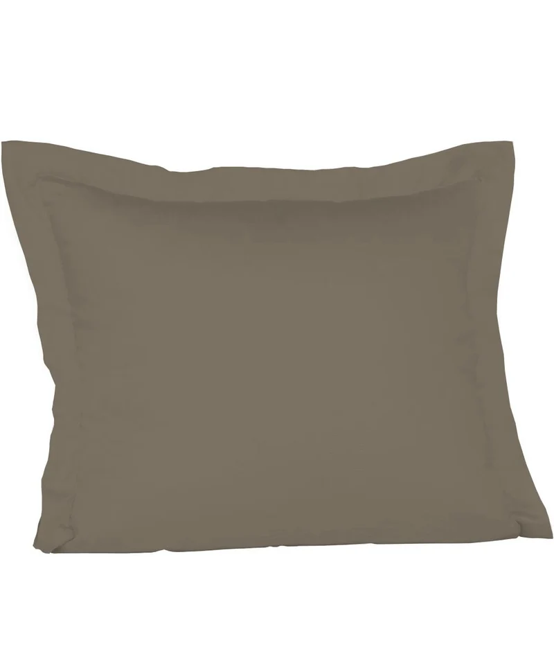 S-009100 | colours | fleuresse | Seidig glänzende Kissenbezüge aus Mako Satin Grau | 9042 TAUPE | 100% Baumwolle | 4043202428032