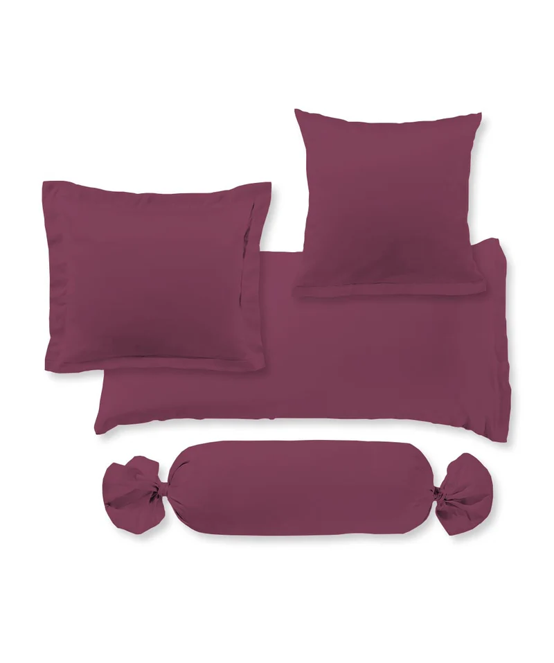 S-009100 | colours | fleuresse | Kissenhülle aus MAKO SATIN Beerenfarbe | 5015 HIMBEERE | 100% Baumwolle | 4043202362220