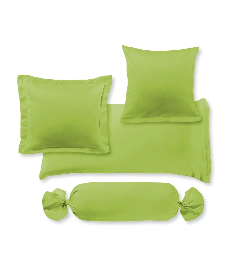 S-009100 | colours | fleuresse | Saftig grüne Kissenhüllen reine Baumwolle | 7041 APFELGRÜN | 100% Baumwolle | 4043202167627