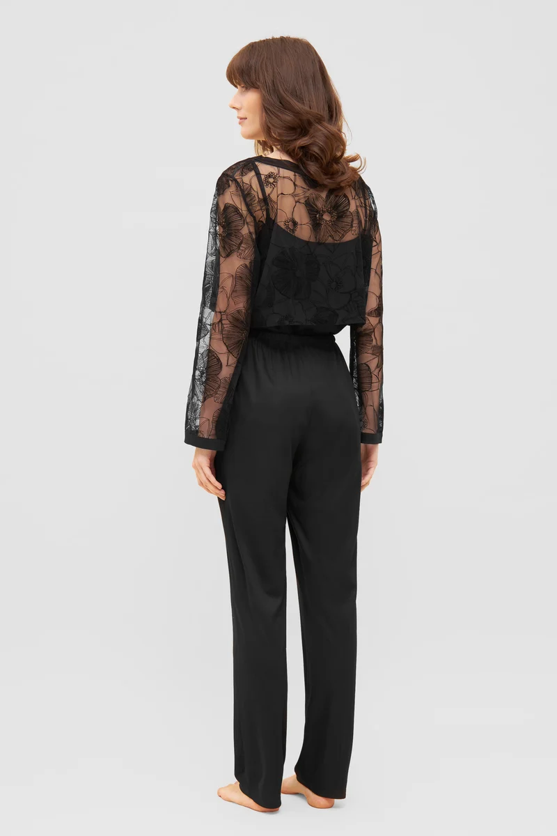Py, 1/1 sleeve, pants 1/1, round ne, Black