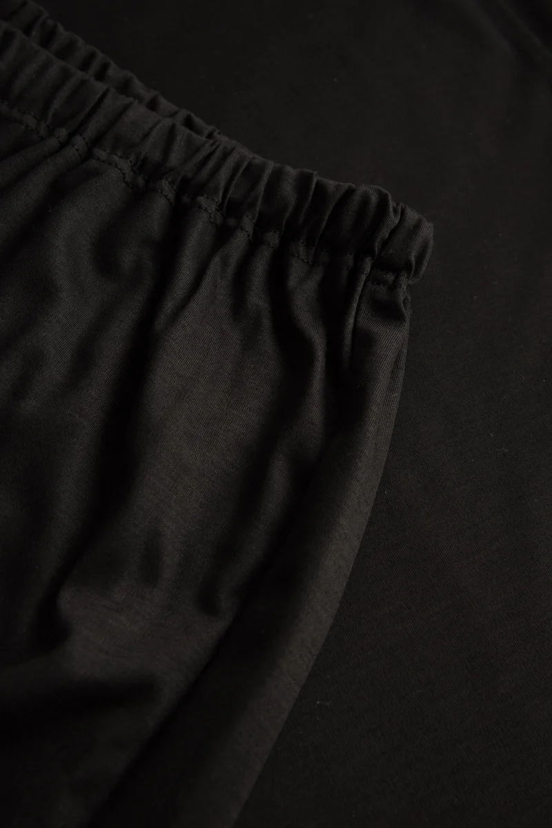 Py, 1/1 sleeve, pants 1/1, round ne, Black