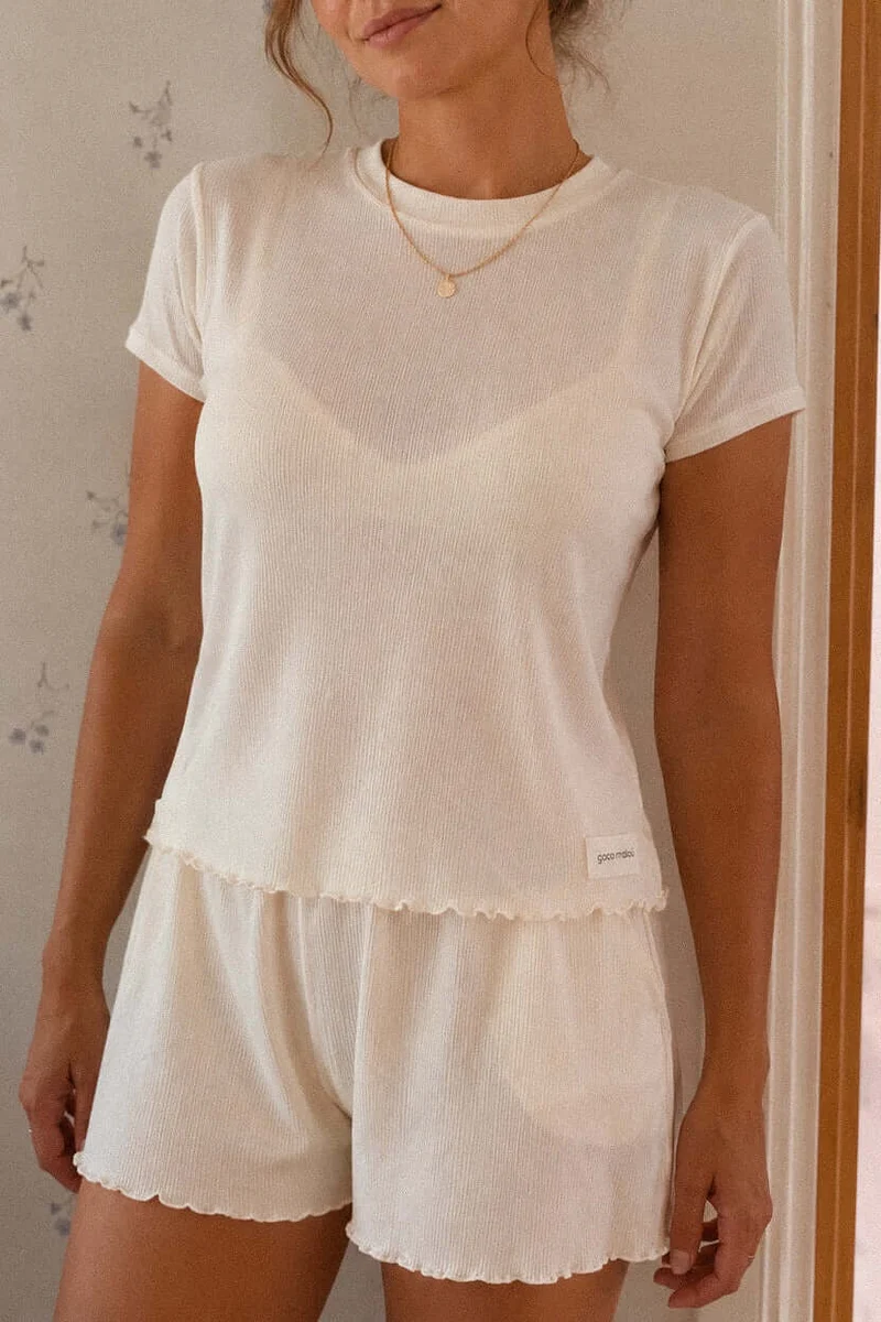 T-Shirt Pia in whisper white