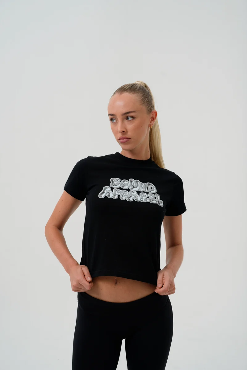 Black Chrome Baby Tee